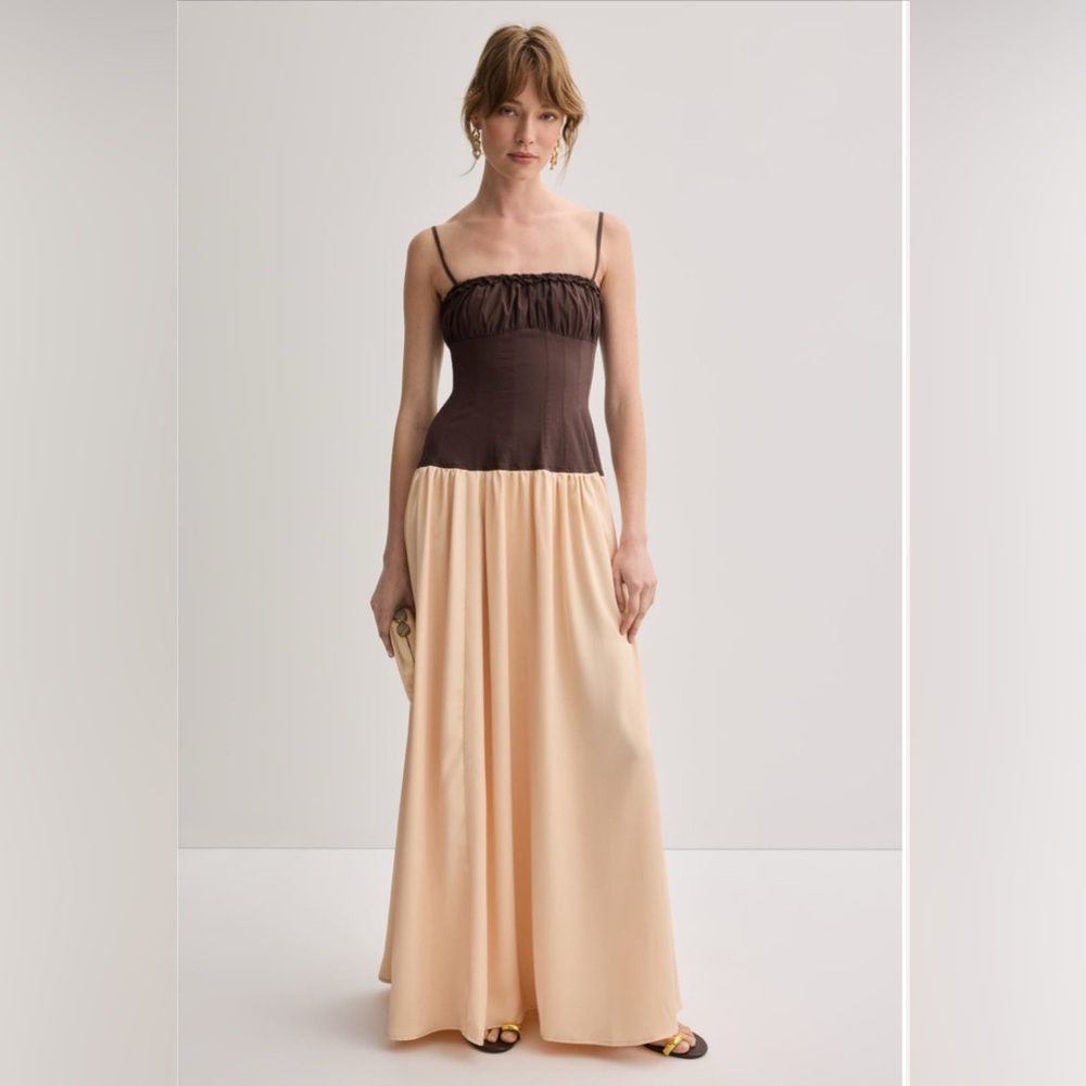 WeWoreWhat Ruffle Corset Maxi Dress